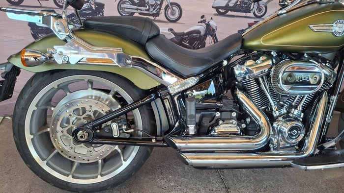2022 Harley-davidson FLFBS FAT BOY S (114) MINERAL GREEN DENIM