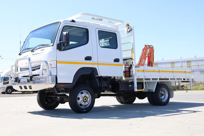 2018 Fuso Canter 4X4 Trayback with crane White