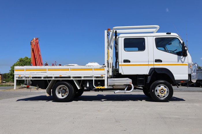 2018 Fuso Canter 4X4 Trayback with crane White
