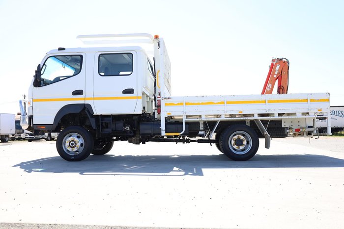 2018 Fuso Canter 4X4 Trayback with crane White