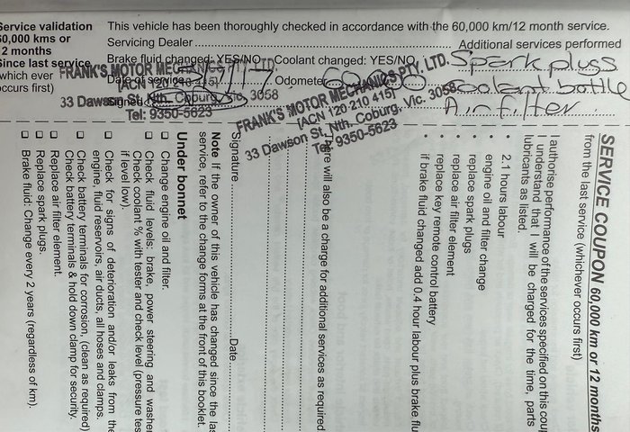 2011 Holden Barina TM Carbon Flash