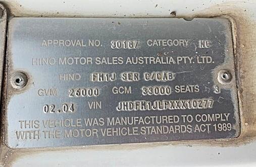 2004 Hino 500 Fm 1628 Agitator