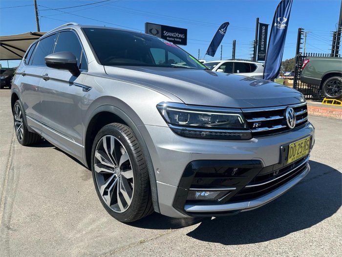 2021 Volkswagen Tiguan 162TSI R-Line Allspace 5N MY22 Four Wheel Drive Pyrite Silver