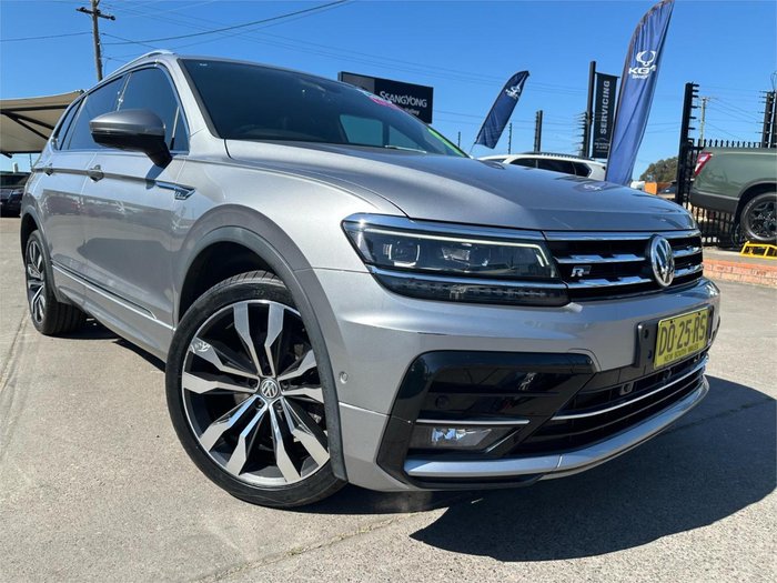 2021 Volkswagen Tiguan 162TSI R-Line Allspace 5N MY22 Four Wheel Drive Pyrite Silver