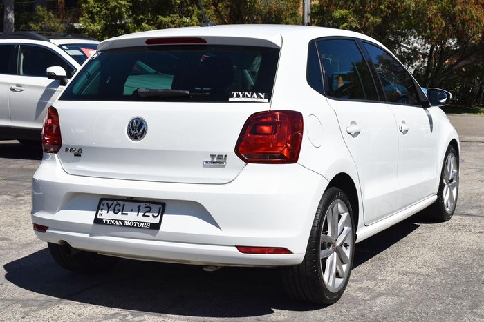 2016 Volkswagen Polo 81TSI Comfortline 6R MY16 Pure White