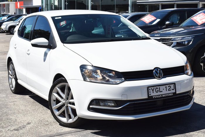 2016 Volkswagen Polo 81TSI Comfortline 6R MY16 Pure White