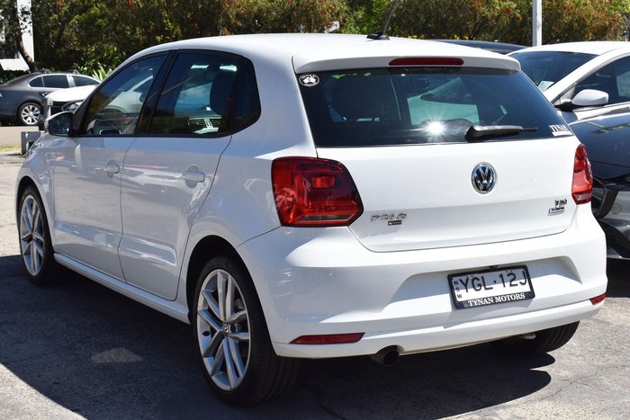 2016 Volkswagen Polo 81TSI Comfortline 6R MY16 Pure White