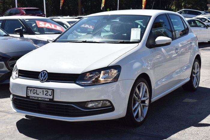 2016 Volkswagen Polo 81TSI Comfortline 6R MY16 Pure White