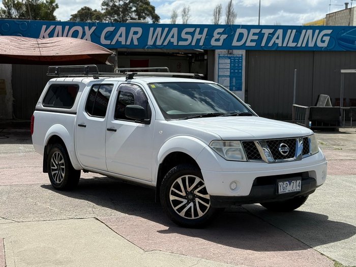 2011 Nissan Navara RX D40 4X4 Dual Range Polar White