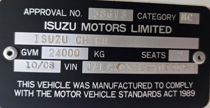 2008 Isuzu Cxz Giga ISUZU CIGA CXZ WHITE