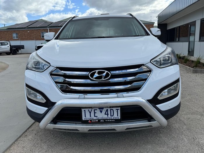 2012 Hyundai Santa Fe Elite DM MY13 4X4 On Demand Creamy White