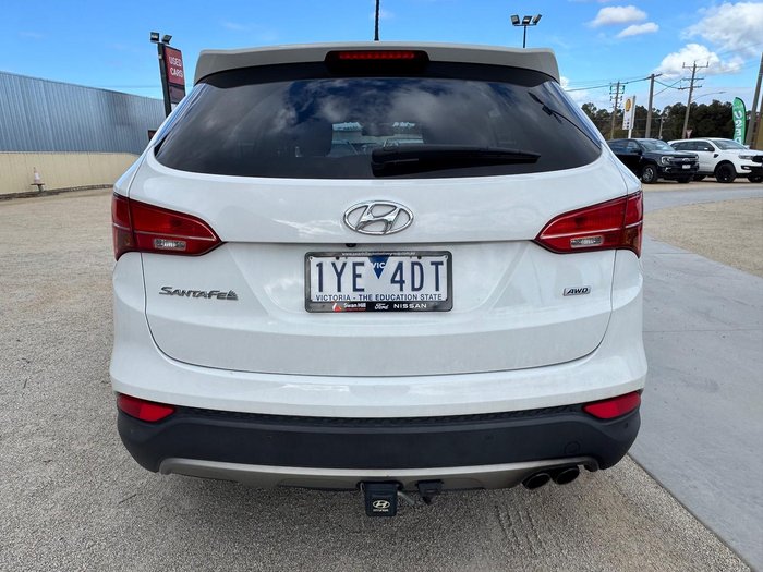 2012 Hyundai Santa Fe Elite DM MY13 4X4 On Demand Creamy White