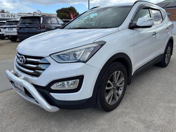 2012 Hyundai Santa Fe Elite DM MY13 4X4 On Demand Creamy White