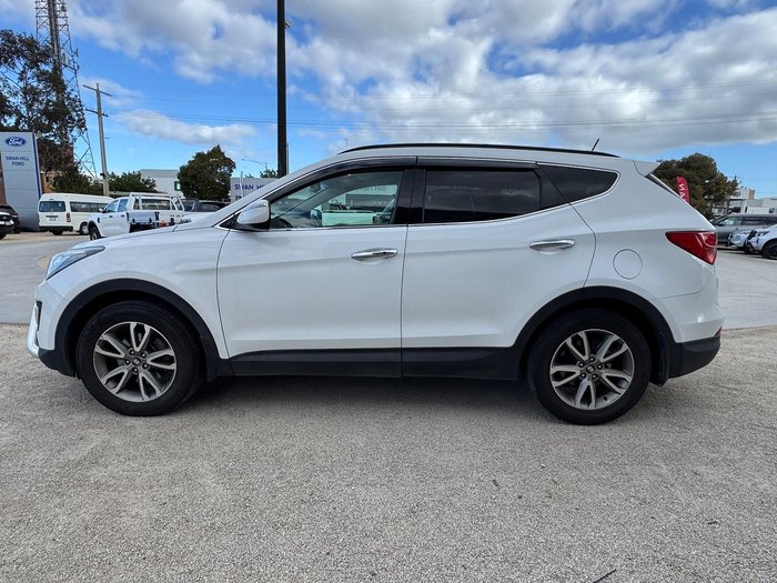 2012 Hyundai Santa Fe Elite DM MY13 4X4 On Demand Creamy White