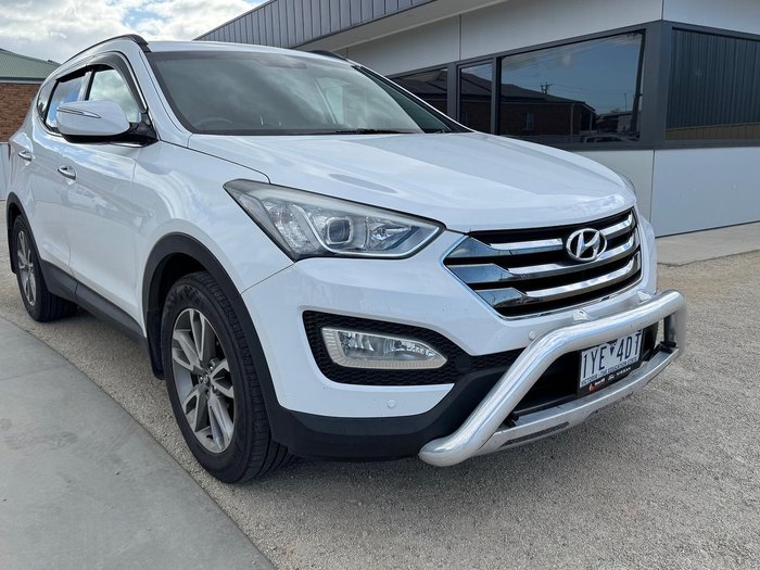 2012 Hyundai Santa Fe Elite DM MY13 4X4 On Demand Creamy White