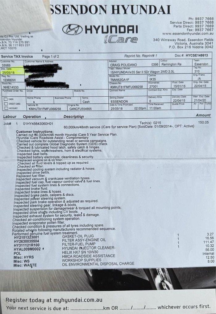 2015 Hyundai ix35 Active Series II MY15 Remington Red