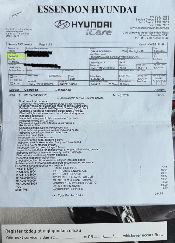 2015 Hyundai ix35 Active Series II MY15 Remington Red