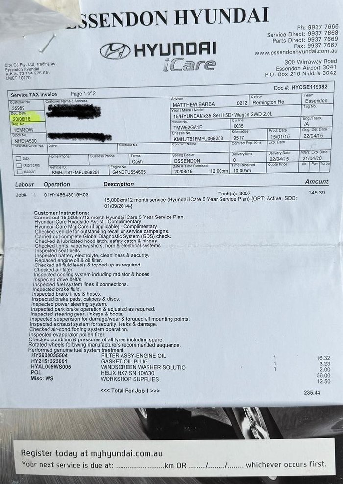 2015 Hyundai ix35 Active Series II MY15 Remington Red