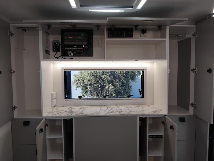 2025 New Age Caravans My25 Bigred Slideout Couples Van Full Ensuite Full Composite