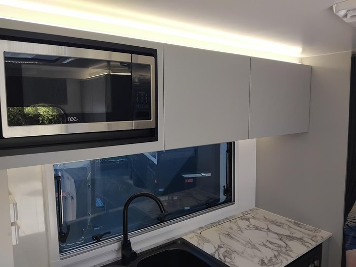 2025 New Age Caravans My25 Bigred Slideout Couples Van Full Ensuite Full Composite