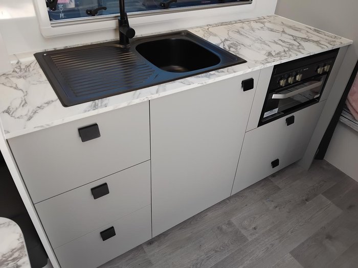 2025 New Age Caravans My25 Bigred Slideout Couples Van Full Ensuite Full Composite