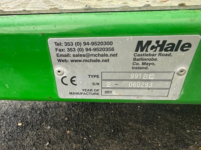 2012 McHale 991Be Round Bale Wrapper