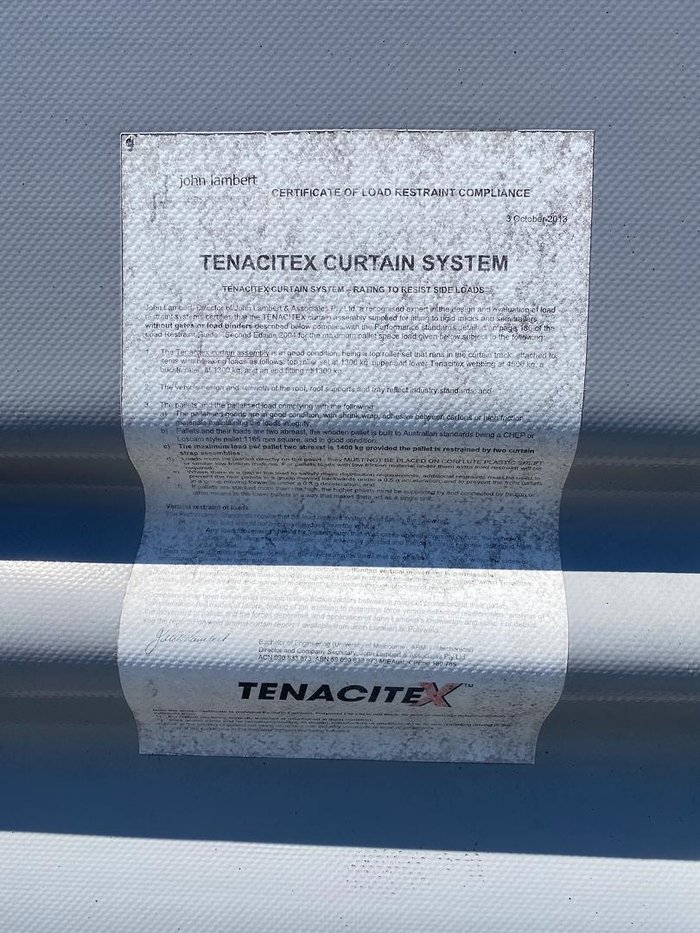 2017 Barker 12 Pallet Straight Deck Curtainsider A Trailer