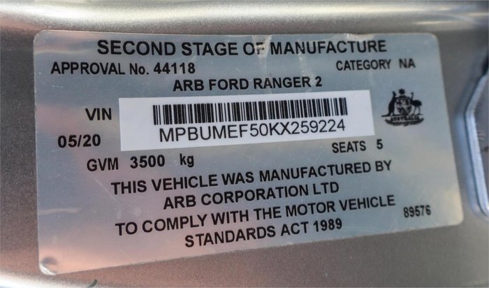 2019 Ford Ranger XL PX MkIII MY20.25 4X4 Dual Range Aluminium