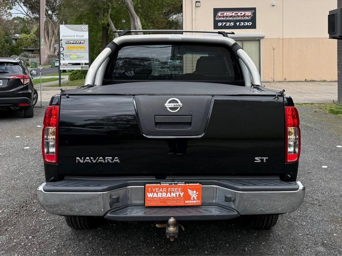 2012 Nissan Navara ST D40 Series 6 4x2 Midnight Black