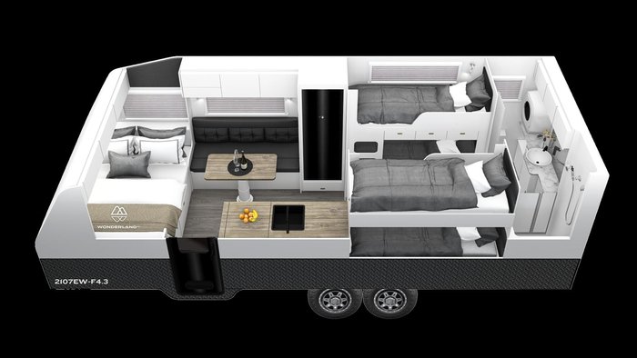 2025 Wonderland RV Amaroo 21Ft Quad Bunk