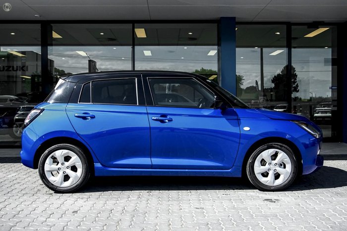 2025 Suzuki Swift Hybrid Plus UZ Frontier Blue Pearl with Black Roof