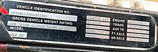 1991 Western Star 4864Fx Tandem Tipper