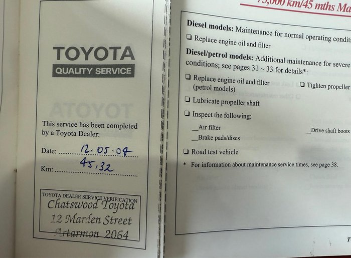 2001 Toyota Landcruiser Prado GXL VZJ95R 4X4 Green