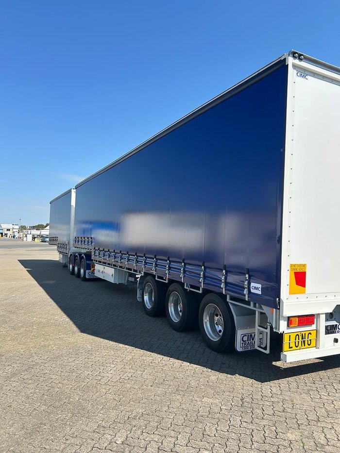 2025 CIMC 34 Pallet Drop Deck Mezz Curtainisder B Double, In Brisbane