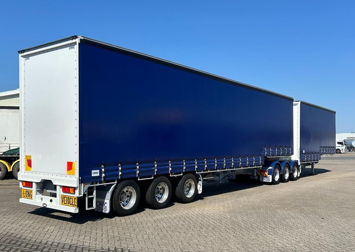 2025 CIMC 34 Pallet Drop Deck Mezz Curtainisder B Double, In Brisbane