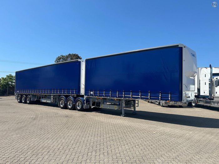 2025 CIMC 34 Pallet Flat Deck Curtainsider B Double, In Brisbane