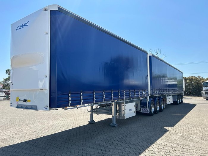 2025 CIMC 34 Pallet Flat Deck Curtainsider B Double, In Brisbane