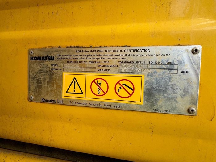 2018 Komatsu Pc360 Lc-11