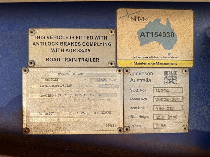 2022 Jamieson B Double Tipper Set