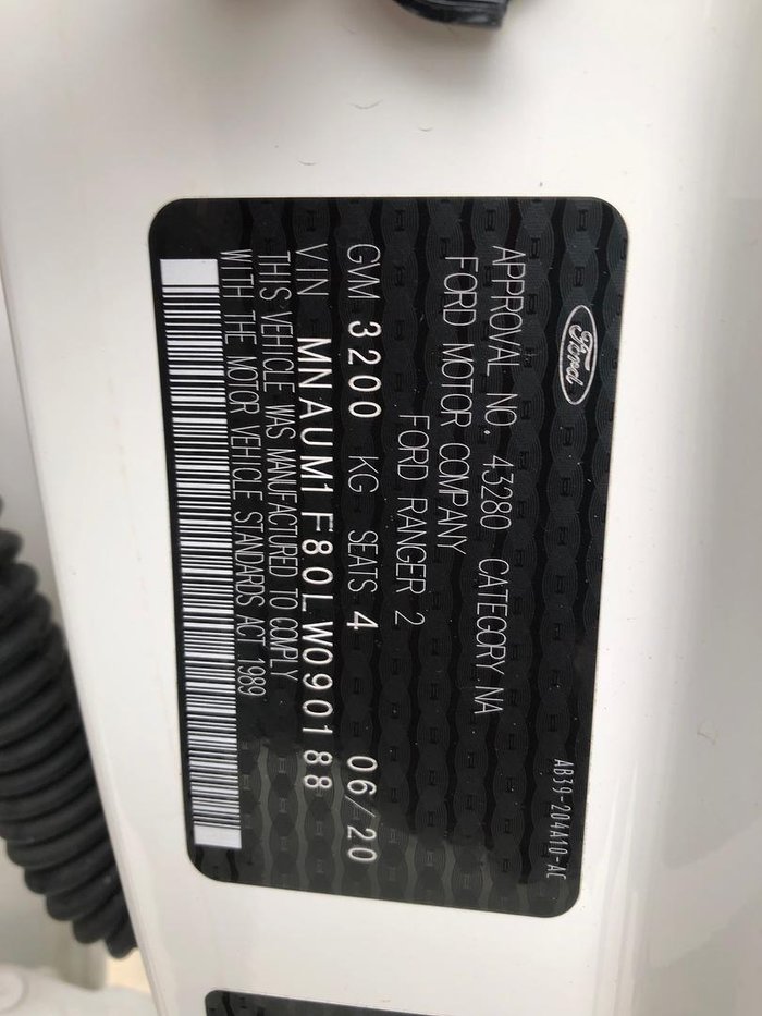 2020 Ford Ranger XL Hi-Rider PX MkIII MY20.25 4x2 Arctic White