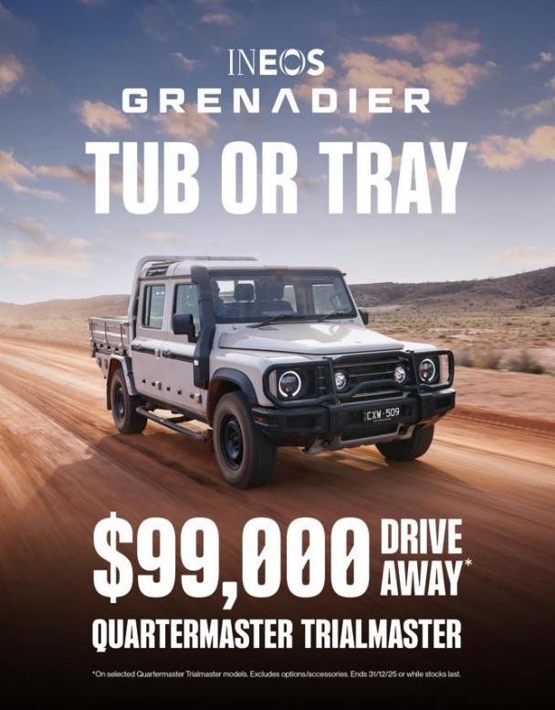 2024 INEOS Grenadier Quartermaster Trialmaster Edition MY24 4X4 Dual Range Inky Black