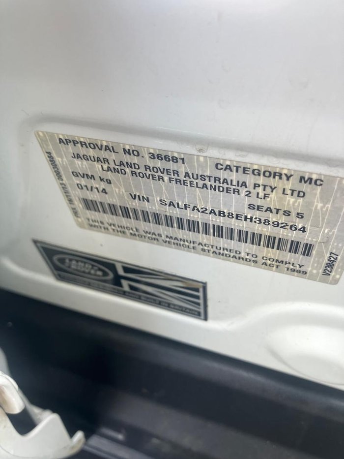 2014 Land Rover Freelander 2 TD4 LF MY14 4X4 Fuji White