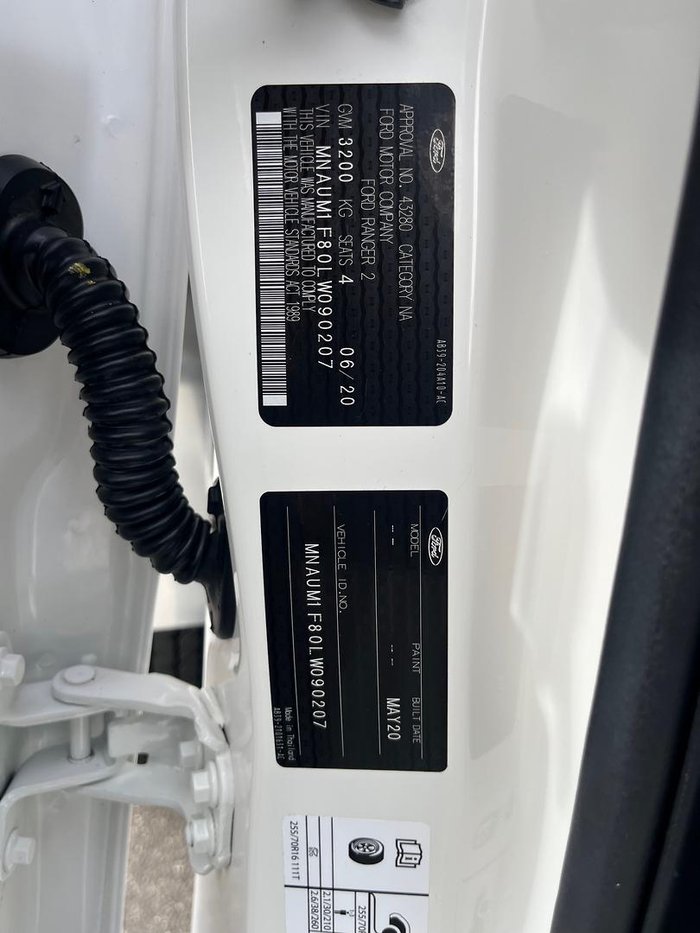 2020 Ford Ranger XL Hi-Rider PX MkIII MY20.25 4x2 Arctic White