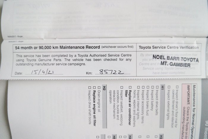 2017 Toyota Kluger GXL