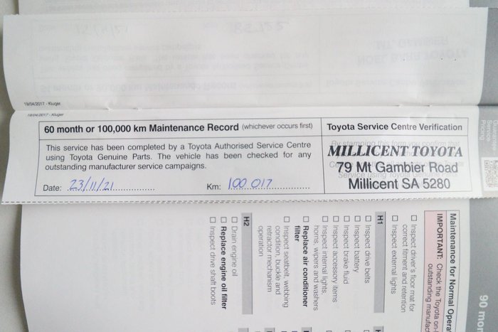 2017 Toyota Kluger GXL