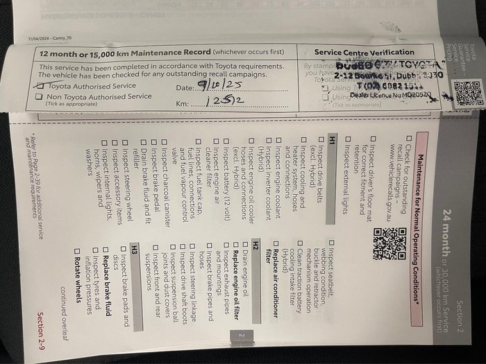 2024 Toyota Camry Ascent AXVA70R Glacier White