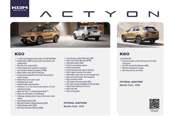 2025 KGM Actyon K50