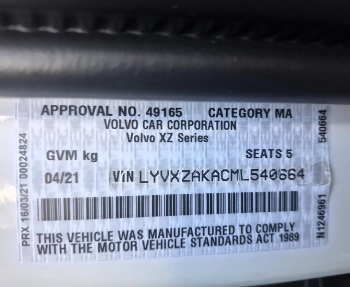 2021 Volvo XC40 T4 Inscription MY21 AWD Crystal White