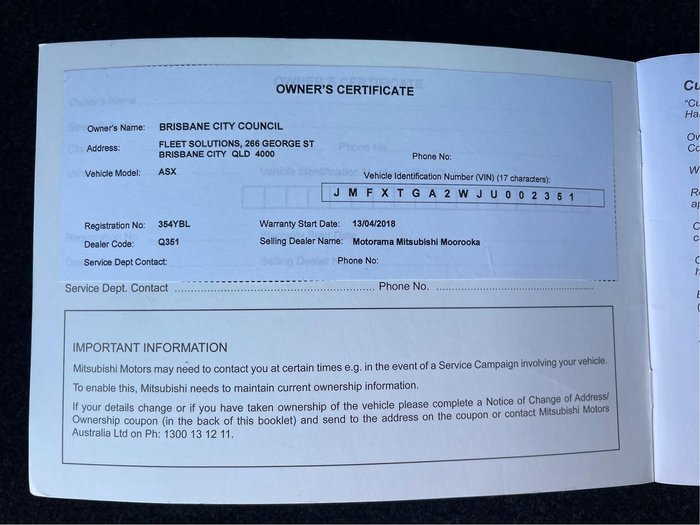 2018 Mitsubishi ASX LS