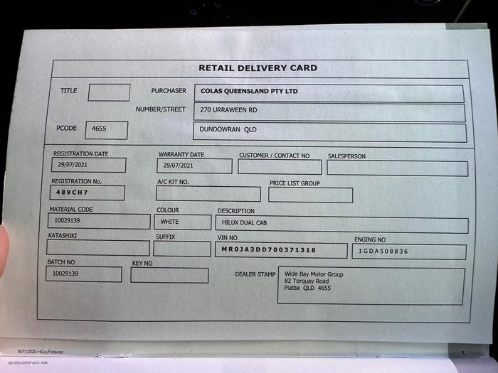 2021 Toyota Hilux SR Hi-Rider